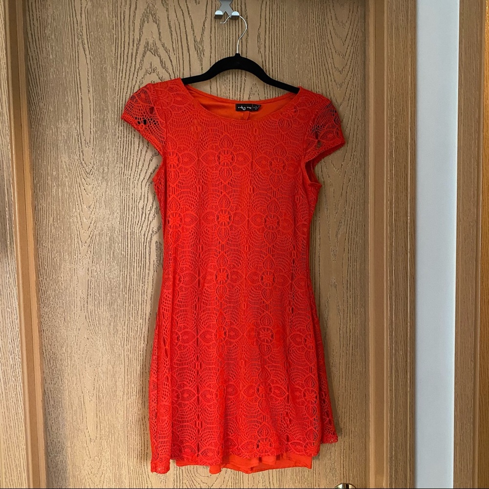 Capped sleeve Ruby Rox dress red/orange size 5